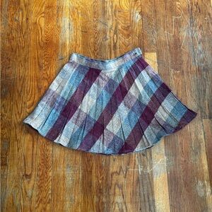 Vintage plaid mini skirt